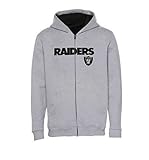 Oakland RaidersユースXL ( 18 )チームカラーフード付きフルジッパーKidsスウェットシャツ