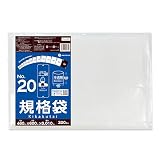サンキョウプラテック 規格袋 20号 460x600x0.010mm厚 半透明 200枚x20冊/箱 HDPE素材 FA-20