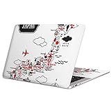 MacBook Air 13インチ 2022～2025 M2 / M3 / M4 用 スキンシール モデル A2681 / A3113 / A3240 igsticker マックブック エア Mac 13" inch 用シール フィルム ステッカー 014136 日本 地図