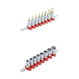SK11 ヘックスビットソケットセット 3~12mm 差込角 9.5mm (3/8インチ) SHS308BH ノンスリップソケットセット