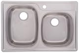 FrankeUSA OSK951-18BX Offset Double Bowl Stainless Steel 33x22in. Topmount Sink by FrankeUSA