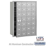 Salsbury Industries 3628 AFU 4b Plus水平メールボックス、28 Aドア27 Usable、フロントロード、USPSアクセス、アルミニウム
