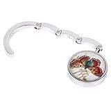 TOOGOO ( R )レディースバタフライパターンテーブル折りたたみハンドバッグ財布ハンガーフック、