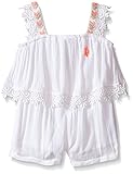 米国ポロ協会。Baby Girls Big Girls ' Flounce Top and Short Romper カラー: ホワイト