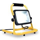 kwmobile LED 登光器 20W 5m 電源ケーブル付き - 投光照明 スポットライト 防滴 ライト 屋内または屋外用 - 1800ルーメン