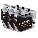 brother用インクカートリッジブラザー用LC411互換プリンターインクLC411BK ブラック黒BK 3本セット 対応機種：DCP-J526N/J528N/J914N/J915N/J926N-W/J926N-W/B /J928N-B/J1800N/ MFC-J904N/J905N/J739DN/DWN /J939DN/DWN大阪インク