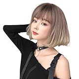烏兎の矢先 ウィッグ ボブ カール かつら ショート 特別のバレンタイン 外れない魅力 ファッショングッズ 小顔 黒髪 金髪 フルウィッグ セミロング 原宿風 韓国風 医療用 レディース ロリータ 女装 コスプレ パーマ ショートヘア 耐熱