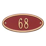 Madison Oval小柄単線アドレス壁プラーク – レッド/ゴールド