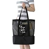 Bartram ピクニックバッグ 保冷バッグ エコバッグ トートバッグ 多機能トートバッグ 肩掛 け式 底部に保温 保冷可能 2層式 大容量 飲み物収納 靴収納