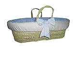 Baby Doll Bedding Reversible Moses Basket Bedding Set, Grey/Blue by BabyDoll Bedding