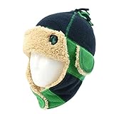 冬のベビーキッズ暖かいイヤーマフ帽子スカーフぬいぐるみフライトベストギフトグリーンキャップ