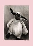 Oopsy Daisy Charcoal Lamb Canvas Wall Art, Pink, 10" x 14" [並行輸入品]