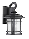 Chloe Lighting CH22021BK13-OD1 'Franklin' Transitional 1-Light Black Outdoor Wall Sconce 12.75' Heig