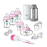 [Tommee Tippee] [哺乳瓶 ピンク Closer to Nature Newborn Girl Feeding Gift Set 522808] (並行輸入品)