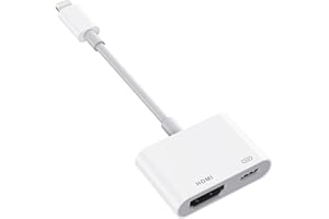 【2025年新モデル】 iPhone hdmi変換ケーブル i-Phone テレビに映す MFi認証済み iPad/i-Phone ミラーリング Lightning HDMI 変換 1080P@60HZ HD画質 遅延なし TV大画面 自動接続 給電不要 設定不要 操作不要 ライトニング hdm i 日本語取説付き（iOS9.2~iOS18システム対応） [並行輸入品]