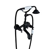 Rozin オイルは青銅をこすり バスタブの蛇口 浴槽 風呂桶用 混合水栓 じゃぐち 壁取り付け