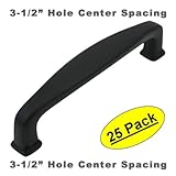 Cosmas ® 4390 FBフラットブラックモダンキャビネットハードウェアハンドルプル – 3 – 1 / 2 "インチ( 89 mm )穴中心 – 25パック