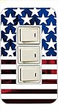 3ヶ口用 3口用 タイプ コンセント スイッチ カバー ジャケット ca589 写真 国旗 星条旗 アメリカ国旗 カスタムカバー 交換用 3穴用 2穴用