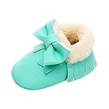 ユニセックスベビー幼児は冬アンチちょう結びのスノーブーツPrewalkerシューズをスリップ秋 (12-18ヶ月, 緑の果実)