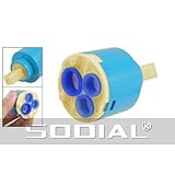 ツール，SODIAL(R)ホーム青いプラスチック製セラミック蛇口カートリッジ弁
