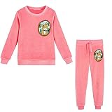 セットアップ キッズ 長袖 女の子 男の子 ジャージ スウェット 上下セット ジュニア スポーツウエア 子供服 ダンス衣装 親子お揃い95 100 110 115 120 130CM (ピンク, 4T