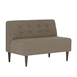 arne ソファ 二人掛け アームレス 日本製 完成品 Lunch 3×5 ファブリック ダークブラウン脚 ブラウン