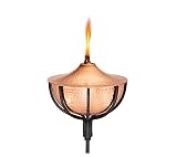 Good Directions 203CH-C Yard and Garden Torch Large Oil Lamp and 60-Inch Pole, Hammered Copper Finis