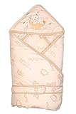 Beige Minies Baby Wrap, Swaddle, Blanket, Soft Organic Cotton, Best Baby Shower Gift for Boys, Girls