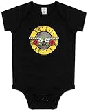 Kiditude Guns N Rosesベビーボディスーツロンパース、ブラック カラー: ブラック