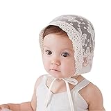 Faithtur 女の赤ちゃんかわいいプリンセスレースの帽子日帽子アウトドア (ベージュ)