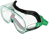 Sellstrom 81330 PVC Advantage Non-Vented Economy Padded Protective Goggle, Green Tinted Body/Clear A