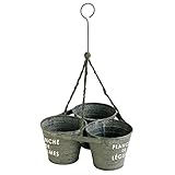 ガーデンをスタイリッシュに演出！プランシュハンギング3ポット bagz105015