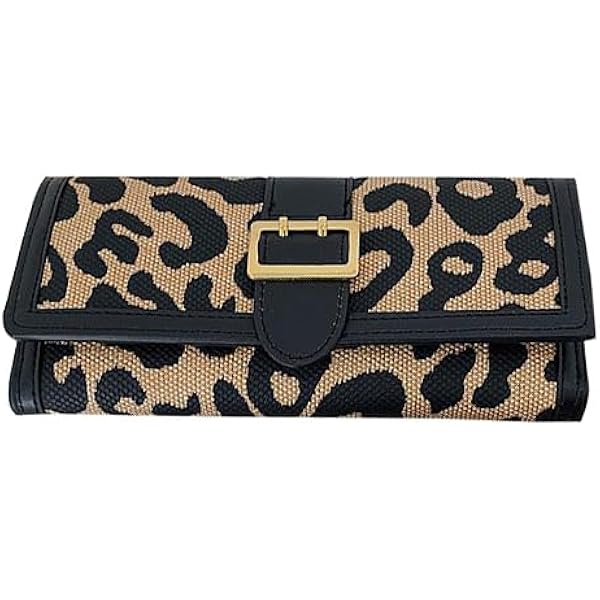 Amazon | ヒョウ柄ラウンドファスナー長財布 12603 SV