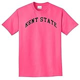 NCAA Kent State Golden FlashesアーチネオンTシャツ、ネオンピンク、XXL