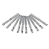 ETGtek(TM) 「1セット10PCS 3.175ミリメートル* 22ミリメートルカーバイドCNCルータービットシングルフルート切削工具ドリルビットミルエンドカッター」