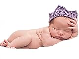 JySキュート新生児幼児ベビー手作りかぎ針編みニットクラウン伸縮性ヘアバンド US サイズ: One Size カラー: パープル