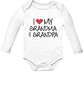 I Love Myおじいちゃん&おばあちゃんGrandkidベビーシャワーギフトベビー長袖ボディスーツ カラー: ホワイト