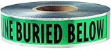 Swanson detg2100bs5 2インチby 1000-feet 5-mil DetectableテープCaution With Buried Sewerライン下グリーン/ブラックプリント
