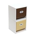 キューブトイボックス 2色組 ベージュ&amp;ブラウン CTB-BB