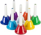 ミュージックベル ハンドベル ８音 セット ベル ハンド 演奏 鈴 楽器 子供 手 持つ 音楽 小さい 演劇 大人 軽い キッズ ８本