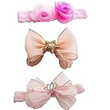 Oujyo 　三つセット　赤ちゃん ヘアバンド ベビー カチューシャ かわいい ベビーヘアバンド 髪飾り 新生児 キッズ こども 子供 出産祝い 女の子 ベビー服 ベビー用品