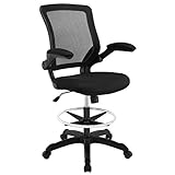 LexMod Veer Drafting Stool, Black [並行輸入品]