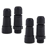 B Baosity 2pcs　ケーブルグランド　IP67 防水　ジョイント 2ピン　ワイヤコネクタ　