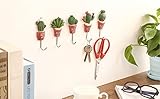 Interbusinessユーティリティ装飾壁スティックフック、5 AssortedシミュレーションCactus粘着フック