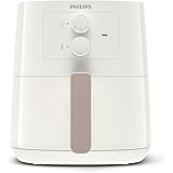 Philips Essential Airfryer - 4.1 L Pan, Deep Fryer without Oil, Rapid Air Technology, NutriU Recipe App, Time & Temp Control,