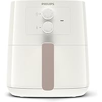 Philips Essential Airfryer - 4.1 L Pan, Deep Fryer without Oil, Rapid Air Technology, NutriU Recipe App, Time & Temp Control,