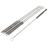 uxcell　 ワイヤーブラシ　工業的利用　ステンレススチール　26cm全長　クリーニングブラシ　5個入り