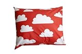 Farg Form Pillowcase with Cloud Print (Red) by FARG FORM