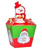 10装飾クリエイティブクリスマスギフトボックス、緑と赤の雪だるま