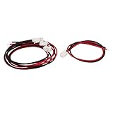 uxcell ジャンプワイヤ VH3.96コネクタケーブル レッド ブラック プラスチック 金属 5個入れ